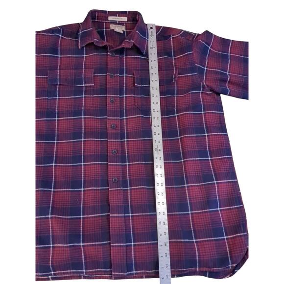 LL Bean Mens SZ L Plaid Traditional Fit Flannel Shirt Vintage - Picture 4 of 8